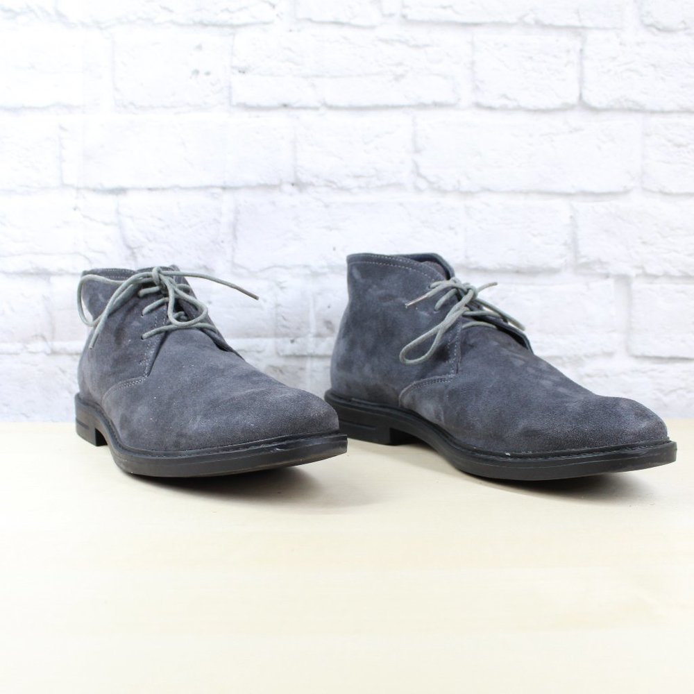 Joseph Abboud Gray Suede Lace Up Chukka Boots Size 10 - Picture 3 of 9